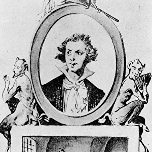 Imaginary Portrait of the Marquis de Sade (1740-1814) c. 1814-15 (engraving) (b / w photo)