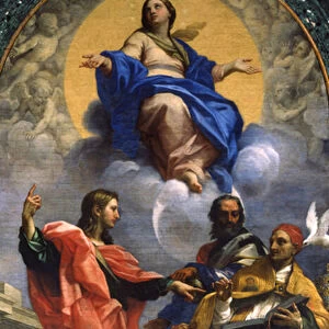 The Immaculate Conception with St John and St Augustine (oil on canvas)
