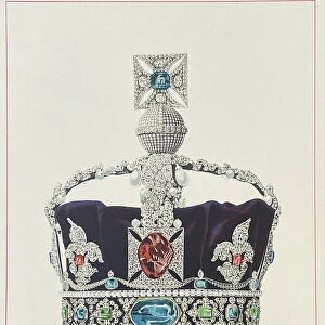 The Imperial State Crown of King Edward VII (colour litho)