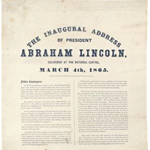 The Inaugural address of President Abraham Lincoln delivered at the National Capitol