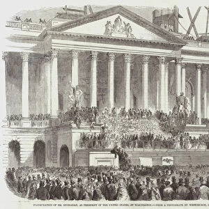 Inauguration of Mr Buchanan, as President of the United States, at Washington (engraving)