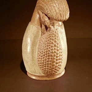 Incan pottery vessel shaped as an ear of corn (ceramic)