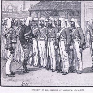 Incident in the defence of Lucknow 1857 AD (litho)