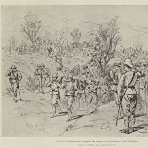 The Indian Frontier Rising, watching the Conveyance of the Dead, a Daily Occurrence (engraving)