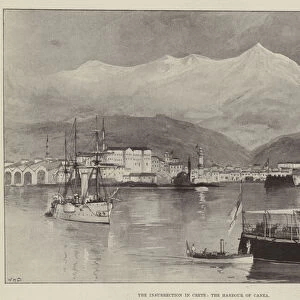 The Insurrection in Crete, the Harbour of Canea (litho)