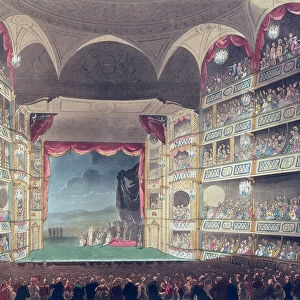 Interior of Drury Lane Theatre, 1808 (coloured aquatint)