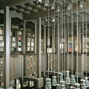 Interior of Glasgow School of Art, library, Scotland, UK (photo)
