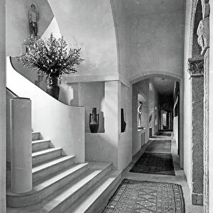Interior at Herstmonceaux Castle, East Sussex, from The English Country House (b/w photo)