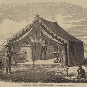 Interior of Officers Tent at Gibraltar (engraving)