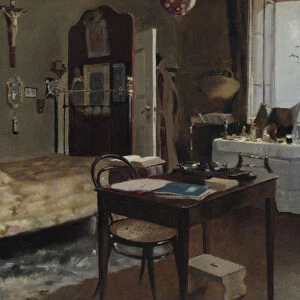 Interior of Sir Richard Burtons Bedroom, 1889 (oil on canvas)