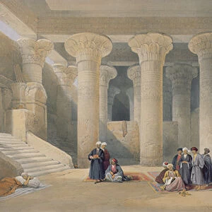 Interior of the Temple at Esna, Upper Egypt, from Egypt and Nubia, engraved