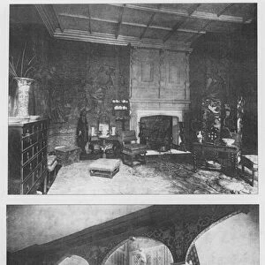 Two Interiors from Knole House, Sevenoaks, Kent (litho)