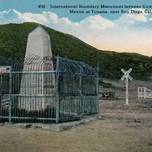 International boundary monument between the United States and Mexico at Tijuana, near San Diego, California (photo)