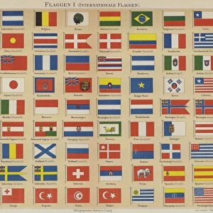 International flags (colour litho)