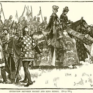 Interview between Becket and King Henry (engraving)
