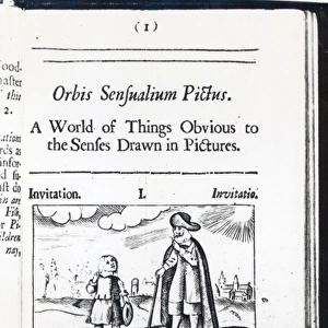 Introduction to Orbis Sensualium Pictus by Comenius (woodcut)