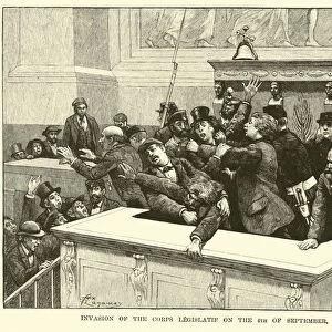 Invasion of the Corps Legislatif on the 4 September 1870 (engraving)