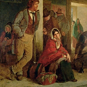 Irish Emigrants Waiting for a Train, 1864 (oil on canvas)