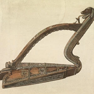 Irish harp, 1889 (pencil, pen & ink and w / c on paper)