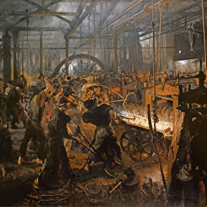 The Iron-Rolling Mill (oil on canvas), 1875