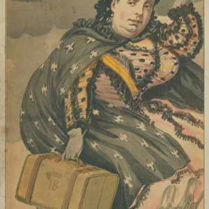 Isabella II, Queen of Spain, She has throughout her life been betrayed by those who should have been most faithful to her, 18 September 1869, Vanity Fair cartoon (colour litho)