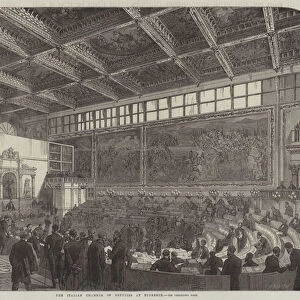 The Italian Chamber of Deputies at Florence (engraving)