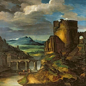 Italian Landscape or, Landscape with a Tomb (oil on canvas)