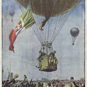 An Italian victory at the Antwerp Olympics (colour litho)