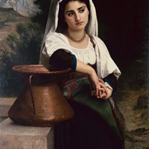 Italian woman at the Fountain, 1869 (oil on canvas)