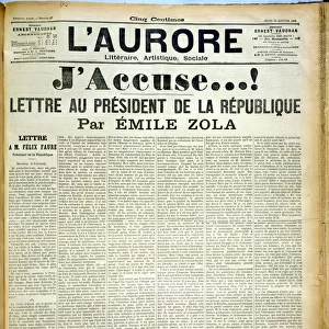 J Accuse... !, Open letter from Emile Zola to the President of the French Republic