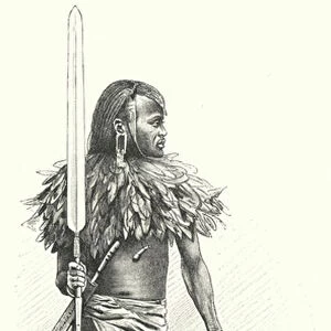 A Jagga warrior (engraving)