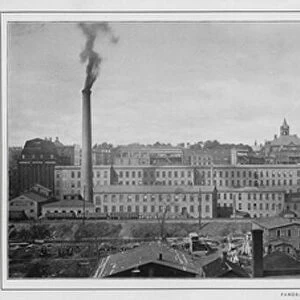 Jamestown, NY: Panoramic View of Jamestown showing its Manufacturing District (b / w photo)