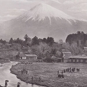 Japan: Mount Fujiyami (b / w photo)
