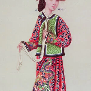 Japanese empress in imperial costume (colour litho)
