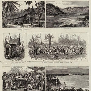 Java and Sumatra, Dutch East Indies (engraving)