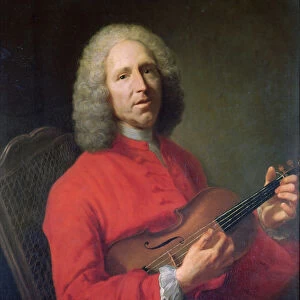 Jean-Philippe Rameau (1683-1764) with a Violin (oil on canvas)