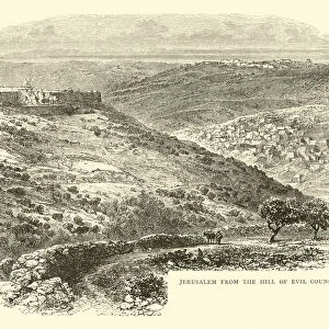 Jerusalem from the Hill of Evil Counsel (engraving)