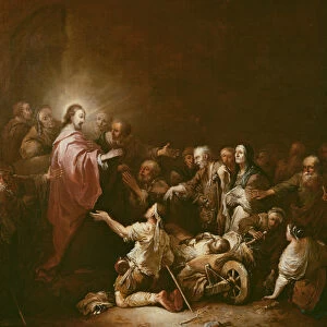 Jesus Blessing the Sick (oil on canvas)