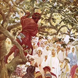Jesus summoning Zacchaeus the publican to entertain him at his house