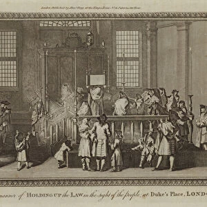 The Jewish Manner of Holding Up the Law (engraving)