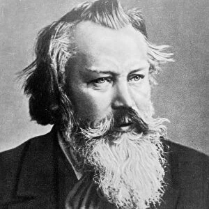 Johannes Brahms, 1879 (b / w photo)