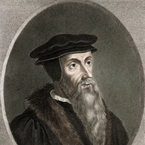 John Calvin - Jean Calvin 1509-1564 - engraving - 19th century