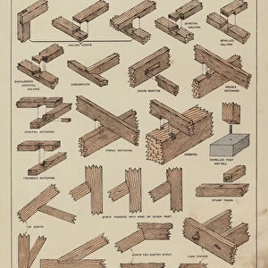 Joints in Woodwork (colour litho)