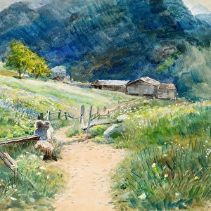 June in the Austrian Tyrol, 19th century (w / c)