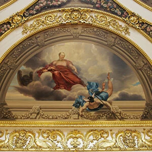 Jupiter dispatching Mercury on a mission, Elizabeth Saloon (fresco)
