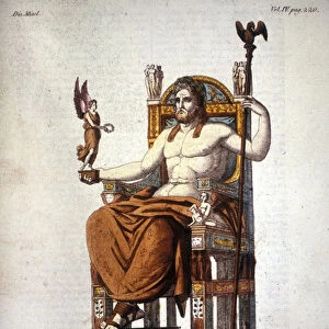 Jupiter (Zeus) - engraving, 19th century