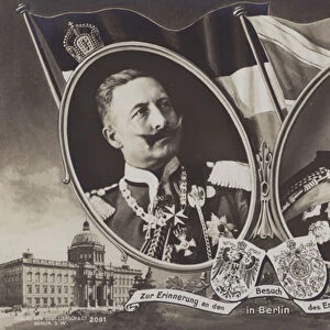 Kaiser Wilhelm II of Germany and King Edward VII of Britain (b / w photo)