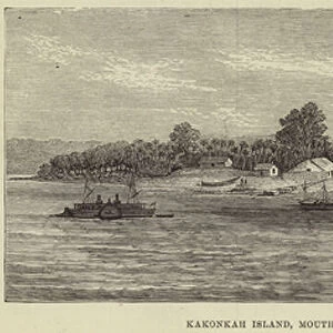 Kakonkah Island, Mouth of the Great Scarcies River, West Coast of Africa (engraving)