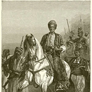 Kara Fatima, the Kurdish Princess, and her Suite (engraving)