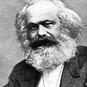 Karl Marx (b / w photo)